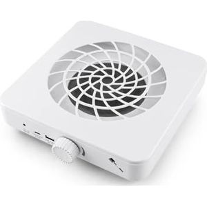 48W krachtige borstelloze nagelstofzuiger met vervangbare fitting 4500RPM for het reinigen van nagels(WHITE)