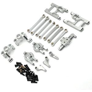 Metalen Upgrade Kit for WLtoys 1/12 124006 12423 12427 12428 RC Auto Onderdelen(Silver)
