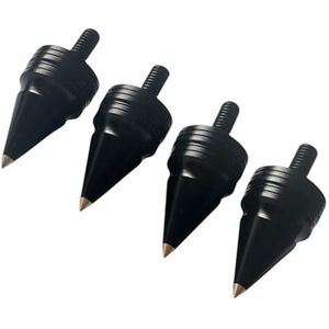 PrecisionGeek – M8 Speaker Spikes Ø20 mm, 34 mm lang, aluminium zwart met messing punt, CNC-gefreesde trillingsdempers voor hifi-luidsprekers, subwoofers, kasten, standaarden en soundbars – set van 4