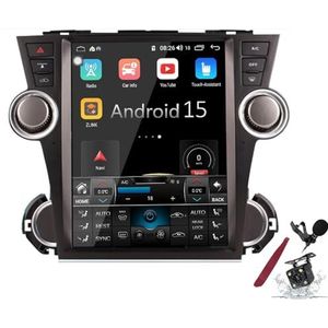 Android 15 Autoradio Sat Navi voor T-oyota Highlander (2009-2013) 12,1"" Android Head Unit Multimedia Speler met Carplay GPS Navigatie HIFI BT 5G WiFi SWC MIC DSP,8g+128g
