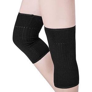 1 Paar Unisex Winter Warme Wol Kniebrace Pads Dikker Been Warmer Knie Ondersteuning Mouwen Protector Pad voor Vrouwen Mannen Volleybal Dansen & Andere Sporten, Om Gewrichtspijn Artritis Relief