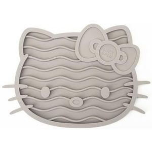 LucyBalu X Hello Kitty Zencat Likmat voor Katten - Slow Feeder van Voedselveilige Siliconen, Siliconenmat om Te Likken, Taupe