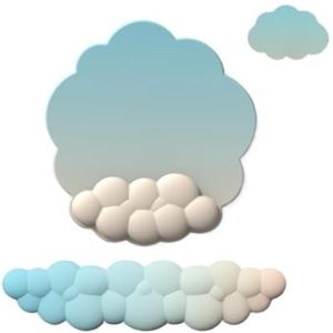 Muismat Cloud Mouse Pad Gradient Toetsenbord Pols Rust Computer Pols Pad Creatieve Bureau Pad Antislip Memory Foam Palm Rest(Set 7)