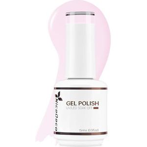 Nicedeco Semi-Permanent UV/LED Nagellak - Soak-Off, Wreedheidsvrije Gellak - Doorschijnende Polish 15ML-012