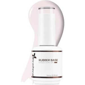 Nicedeco Rubber Base Gel Nagellak - UV LED Semi-Permanent Soak Off - Translucente Kleur Base Coat 15ML-001