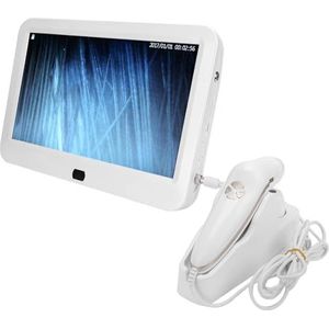 DWMD Haaranalysator voor huiddiagnose, 15,6 inch 50 x 200 X-objectief, huid-haar-hoofdhuiddetector, hoofdhuidmicroscoop, haarfollikel-huid-hoofdhuidanalysator met 3 lichtmodi, volledig beeld, contrastopslag (EU)