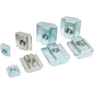 T-gleufmoer, T-sleuf vierkante moerpakket for 3D-printer aluminium extrusie 2020-4545 M3-M10 schroefdraad drop-in(4545-M10 (10pcs))