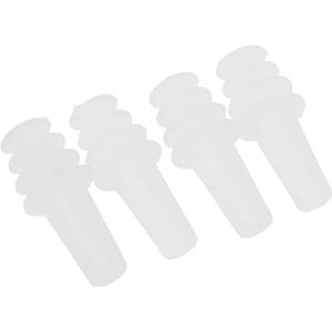 2 paar herbruikbare siliconen oordopjes voor vliegtuig reizen slaap stilte wit, 2,8 x 1,2 cm