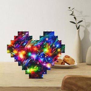 Bouwsteenpuzzel hartvormige bouwstenen heldere mooie kleurrijke kunst puzzels blok puzzel voor volwassenen 3D micro bouwstenen voor huisdecoratie bakstenen set