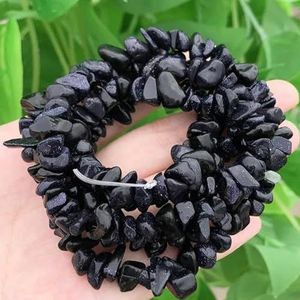 5-8mm natuurlijke onregelmatige rode granaat stenen kralen grindchips losse spacer kralen voor sieraden maken DIY oorbel ketting 33 ""inch-blauw zand-5-8mm 33inche