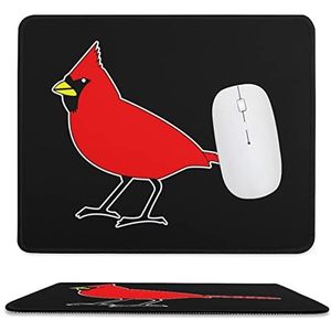The Northern Cardinal Bird muismat antislip muismat rubberen basis muismat voor kantoor laptop thuis 9,8 x 11,8 inch