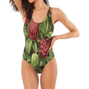KAAVIYO Groen Rood Fruit Patroon Badmode Een Stuk Badpak Suits Monokini Strandkleding Voor Vrouwen Kids Tiener Meisjes, Patroon, XL