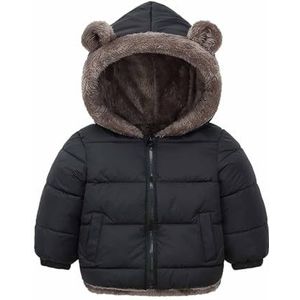 Bear Ears-jas kinderen - Schattige kinderwinterjassen jongens - Zachte kinderhoodie, modieuze winterkleding voor de winter, koud weer, thuis van 1-4 jaar Tytlyworth