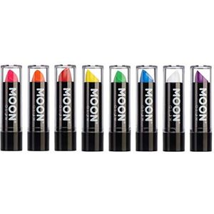 Moon Glow - UV-neonlippenstift 4,5 g Intense assortiment van 8 kleuren. die een ongelooflijk neon-effect produceren onder ultraviolet of zwart licht!