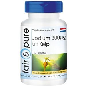 Fair & Pure® - Jodium 300mcg van Kelp (bruinwieren) - Kelp-extract - vegan - natuurlijk - hoge dosering - 180 Kelp-tabletten
