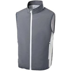 Hgvcfcv Mannen Airconditioning Vest Werkkleding Outdoor Warmte Kleding Bovenkleding Vest Voor Mannen, Lichtgrijs, S