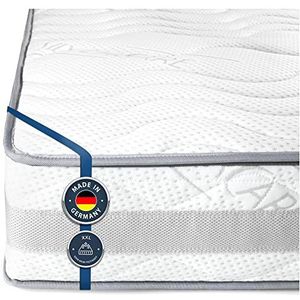 BMM Matras comfort Super XXL 90 x 200 cm, H4 extra stevig, koudschuimmatras Öko-Tex gecertificeerd, orthopedisch 7 zones, hoogte 23 cm, geproduceerd in Duitsland