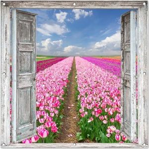 Tuincirkel - Landschap - Doorkijk - Bloemen - Berg - Nu 40% korting
