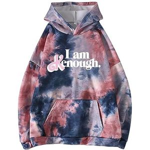 DIALFA I am Kenough Hoodie, Hooded Sweatshirts, 3D Tie Dye Print Lange Mouwen Trui voor Mannen Vrouwen Op Enough Gedrukte Streetwear K Pull Over met Capuchon en Sweatshirt, Cc, S