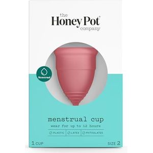 The Honey Pot Bedrijf - Menstruatiebeker - Natuurlijke Vrouwelijke Hygiëneproducten - Hypoallergeen en Flexibel Medisch Siliconen - Herbruikbare en Wasbare Bescherming voor Perioden - Maat 2
