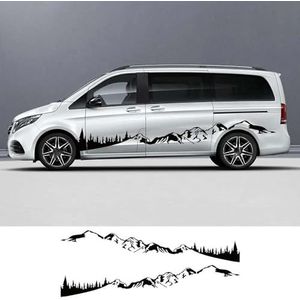 KUSQCRGA 2 stuks autostickers, geschikt voor Benz Vito V-klasse W447 Viano W639 campervan, grafische vinyl stickers, tuning accessoires