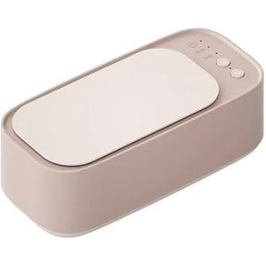 Elektrische ultrasone brillenreiniger, 3-snelheden trilapparaat for sieraden, horloges en contactlenzen(Pink)
