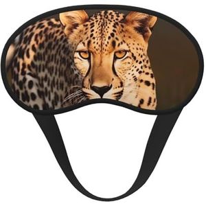 Slaapmasker voor zijslaper, zijden slaapmasker met elastische band, super zachte oogslaapschaduwhoes, wilde cheetah, verduistering, nachtblinddoek voor vrouwen en mannen, reizen