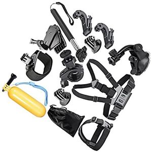 Verstelbare Hoofdband met Drijvende Handgreep voor Hero Action Camera Accessoires Kit [12PCS]