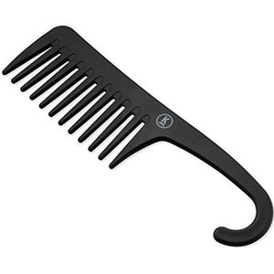 K-Pro Brede tandkam, grove brede kam voor krullen met haakgreep