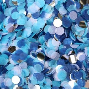 Feestdecoraties 1000 stks/zak 1 cm papier confetti mix kleur voor bruiloft verjaardagsfeestje decoratie rond weefsel voor heldere ballonnen gooien benodigdheden (kleur: C)