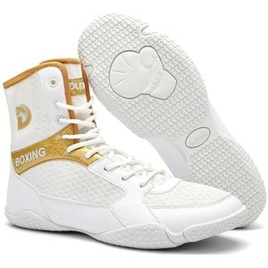 Hiuzylqx Heren worstelschoenen High Top Fitness bokslaarzen Antislip comfortabel Vechten voor Gewichtheffen Powerliften Deadlift Squatten,D,39 EU