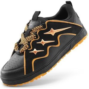 DREAM PAIRS Kindersneakers voor jongens en meisjes, kindersportschoenen, wandelschoenen, kleine kinderen/grote kinderen,Size 31,Zwart/Oranje,SDFS2401K