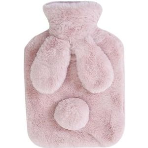 Warmwaterkruik met hoes, 0,3 l, 0,4 l, 0,5 l, 1 l, warmwaterzak voor menstruatie, nek, schouder, voeten, warmer, warmwaterzak (PK-500 ml)