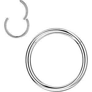 PunkTracker 1 Stks 20G 18G 16G 6/7/8/9/10mm Kraakbeen Tragus Helix Oorbel Hoop Rvs Neus Ringen Neus Piercings Helix Conch Septum Sieraden - Zilver/Goud/Rose Goud, Roestvrij staal