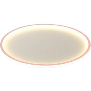 TONFON Macaron plafondlamp van metaal en acryl LED semi-inbouw plafondlamp dimbaar plafondlamp for woonkamer slaapkamer eetkamer keuken studeerkamer gang kroonluchter(Color:Pink,Size:50CM)