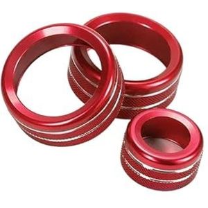 Airconditioning schakelaars Volume Airconditioning Knoppen Audio Control Ring Knop Voor 1 2 3 3GT 4 Series X1 2016-2019(ROOD)