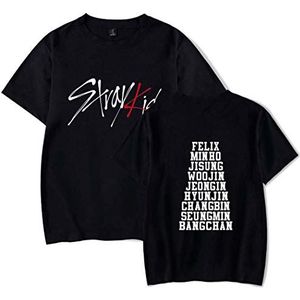 EAPHROWER Uniseks T-shirts Kpop Stray Kids zomerblouse met korte mouwen, katoenen ongedwongen losvallende tops voor dames en heren