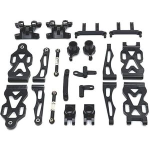 Aluminium Afstandsbediening Auto Upgrade Accessoires Kit for SCY 1/16 16101 16102(Svart)
