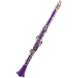 Paarse kunststof body klarinet Bb wit koper vernikkeld 17-toetsen houtblazersinstrument Professionele Klarinet