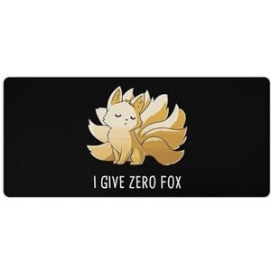 I Give Zero Fox Mode Bureau Muismat Antislip Gaming Muismat Accessoires Decor 40x90cm
