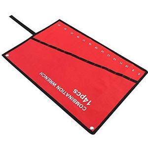 Nikou Wrench roll, Tool Bag, Multi-Pocket Canvas Organizer for Houtbewerker Klusjesmannen Ambachtslieden (Rood 14 Zakken)