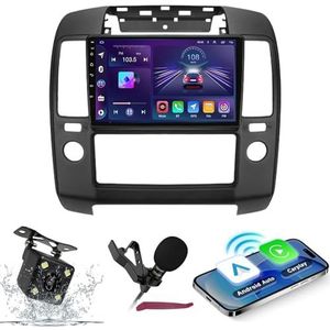Android 14 Autoradio Navi voor N-issan Navara 2004-2010 9 ""Screenradio met draadloze carplay Android Auto GPS Navigatieondersteuning Bluetooth 5.0 HIFI FM 5G-WiFi SWC MIC-camera,M300s