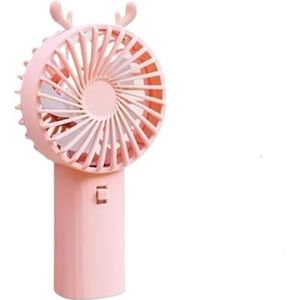Leuke handventilator Super Mini persoonlijke ventilator Draagbare handventilator Buiten op reis of binnen op kantoor (Color : Pink)