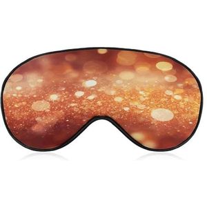 Slaapmasker, oogmasker voor dames en heren, oogmaskers voor slaap, lichtoranje bedrukt, voor reizen en slapen, lichtgewicht, verstelbare schouderbanden