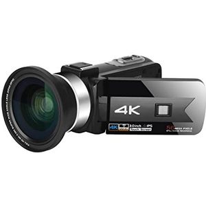 Videocamera Camcorder Videocamera camcorder vlogging HD Camera for Vlog-opname 5 6MP 16X Digitale zoomrecorder IR Nachtzicht touchscreen videocamera Multifunctionele vlogcamera(Standard,Rosso)