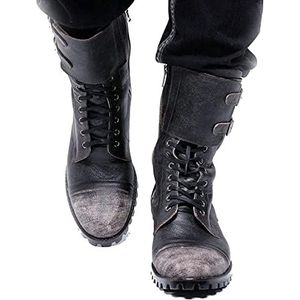 Middeleeuwse PU lederen Steampunk laarzen - Renaissance Larp laarzen schoenen - heren korte rijlaarzen westerse cowboy laarzen schoenen festival LARP schoenen voor cosplay (43)