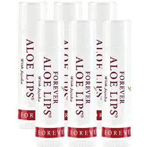 Forever Living Products Aloe Lips, Chapstick, Lip Balm, Very Healing. (Pack Of 6)