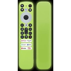 Afstandsbediening Cover Case met Lanyard Televisie Afstandsbediening Cover All Inclusive voor TCL RC902V FMR1 Voice Remote (Fluorescerend Groen)