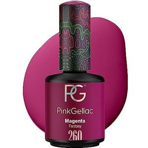 Pink Gellac - 260 Magenta 15 ml - Felle Roze Gellak - Creamy Finish - Gel Nagellak perfect voor Nail Art