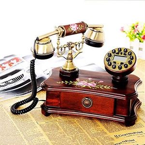 Telefoon Retro Vaste Villa Mobiele Telefoon Metaal Massief Hout Elegante Vaste Lijn Pure Handgeschilderde Carved